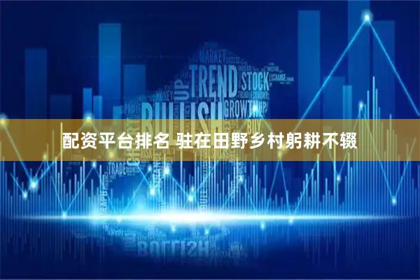 配资平台排名 驻在田野乡村躬耕不辍